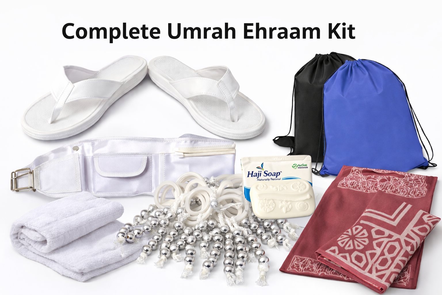 Ehraam House Complete Umrah Kit – Standard Quality (7 in 1)