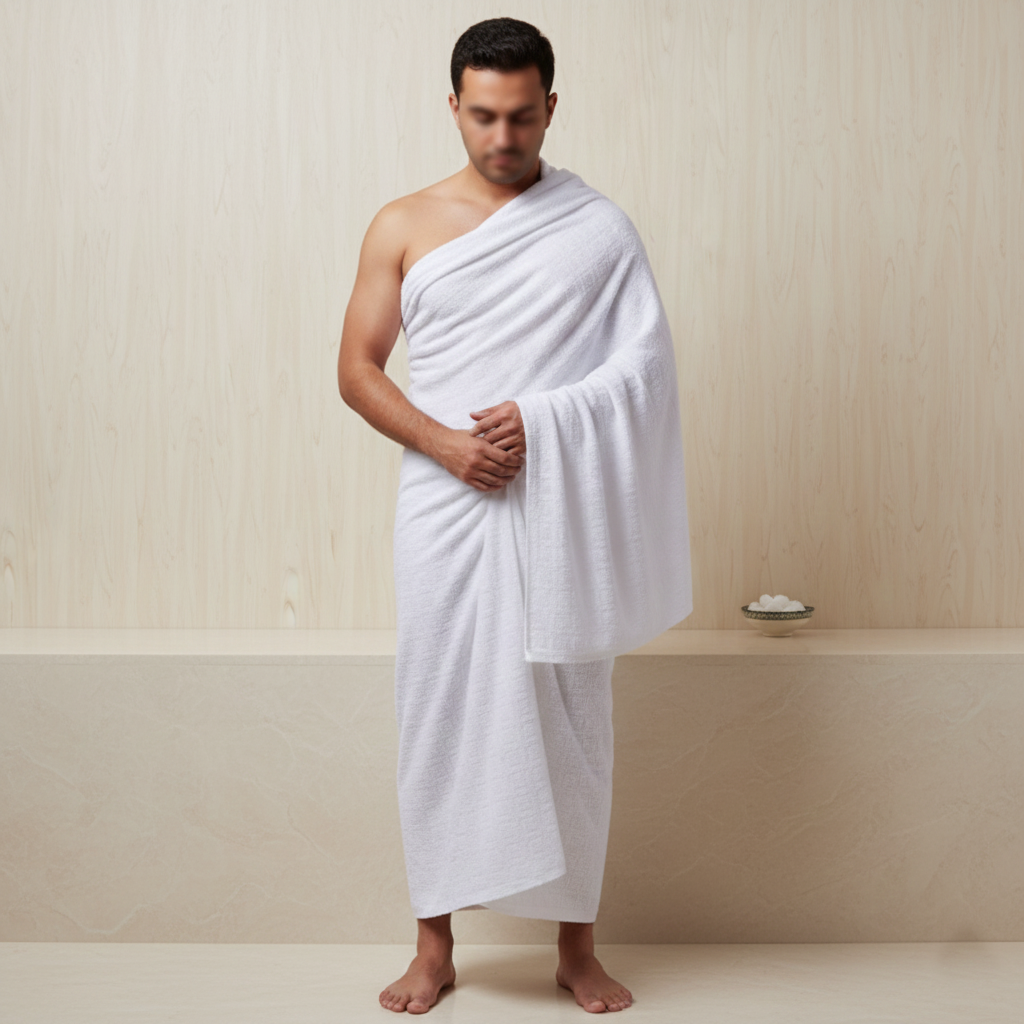 Men’s Standard Ehraam – New Box Printed Two-Piece