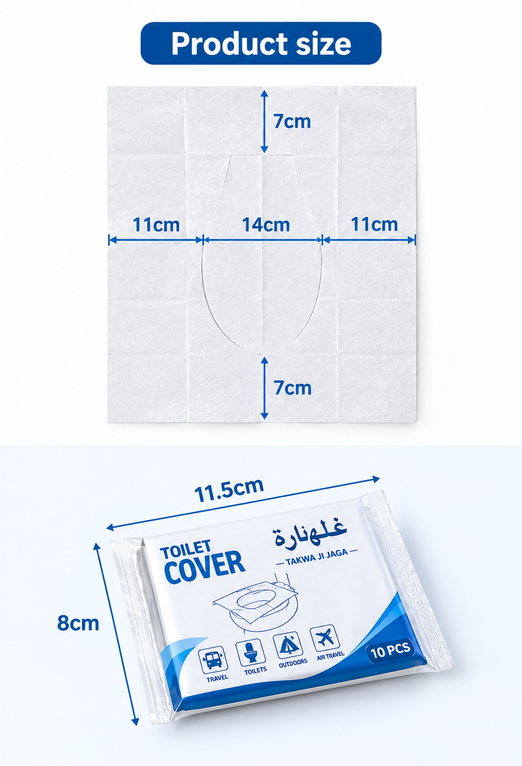 Disposable Toilet Seat Covers - (Pack of 10)