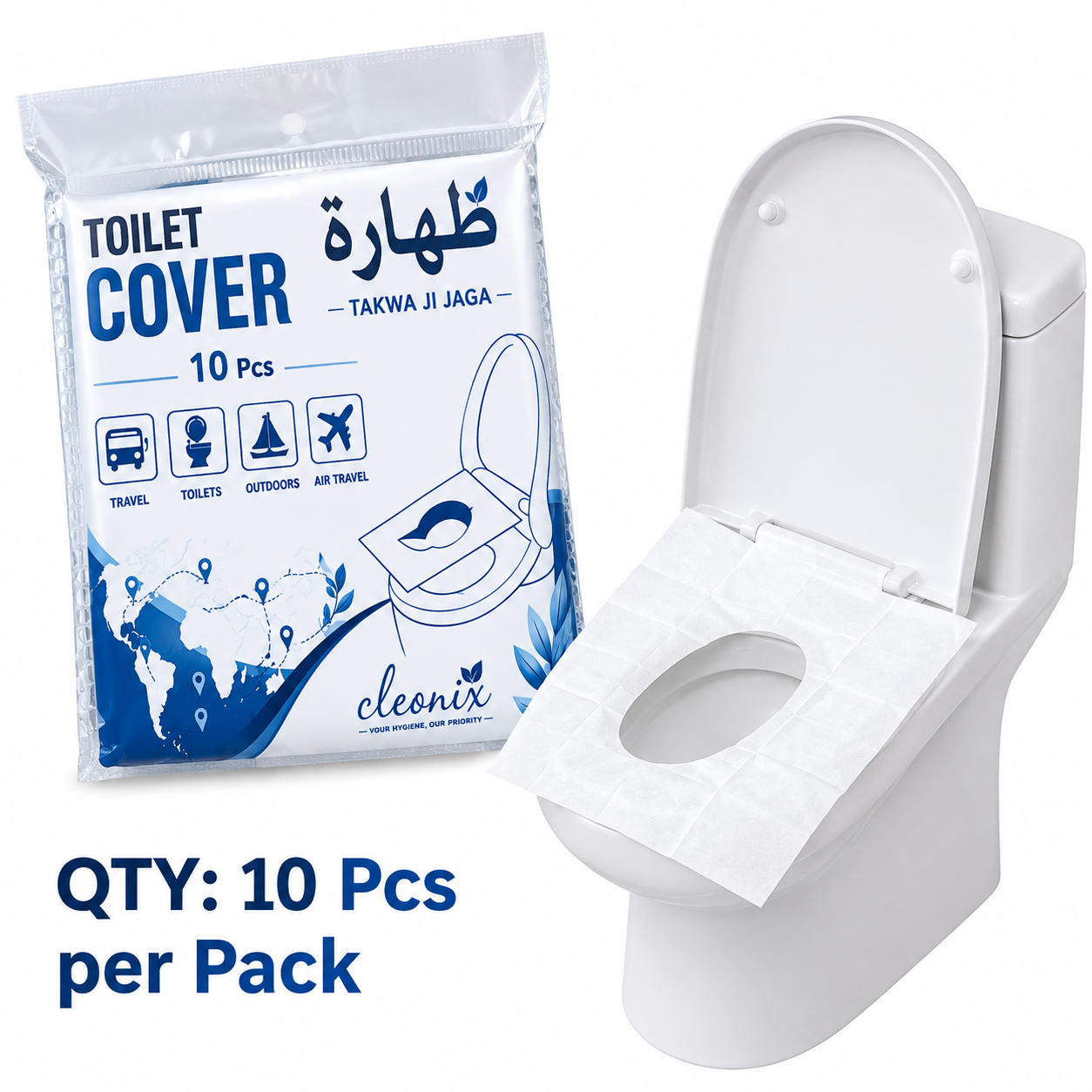 Disposable Toilet Seat Covers - (Pack of 10)